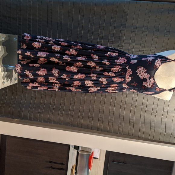 Twik Simons Lilac Print Midi/Maxi Ruffle Dress S/M - Picture 6 of 8